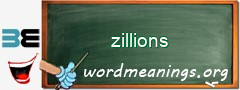 WordMeaning blackboard for zillions